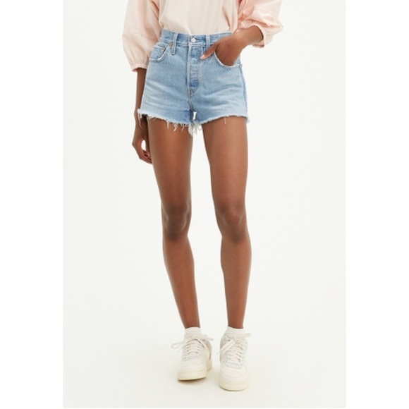 LEVI’S 501 HIGH WAISTED SHORTS - Picture 5 of 6